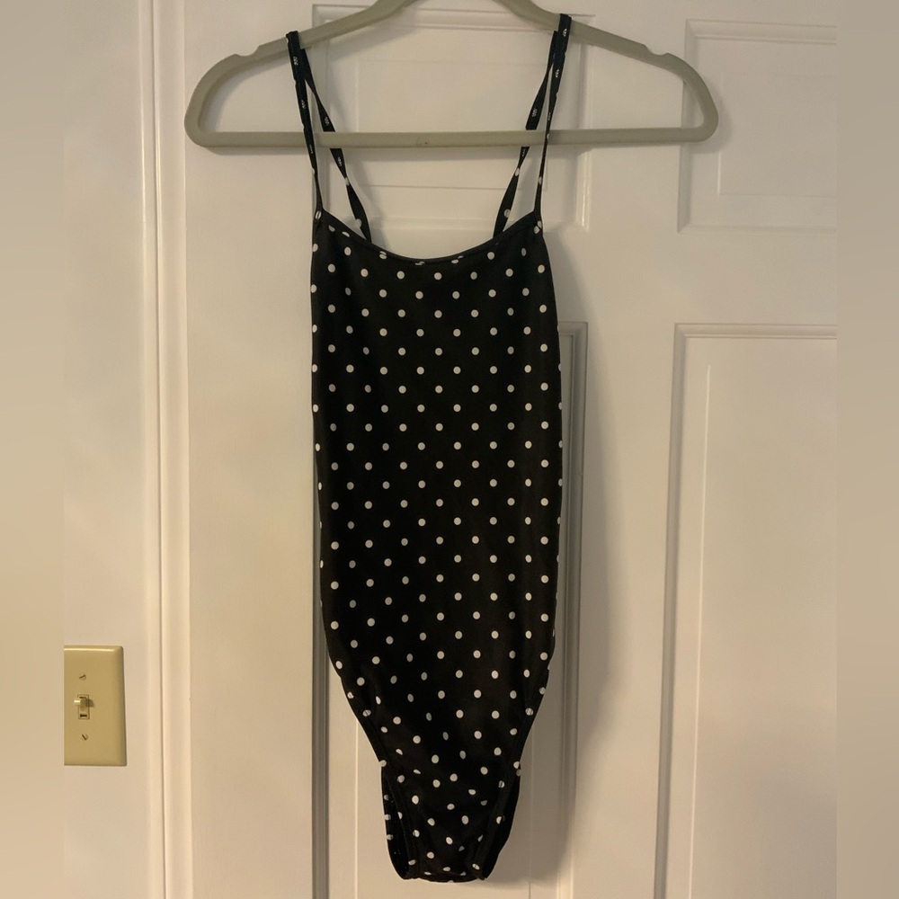 Jolyn Brandon 2 polka dot one-piece